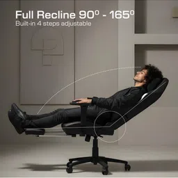 DROGO Black & Yellow 360 Degree Rotation Backrest Adjustable Ergonomic Gaming Chair image 5