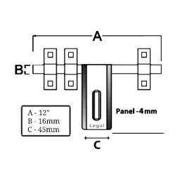 Legal 1 PCS 304.8 mm (12 Inch) aldrop side2line Stainless Steel Latching Draw Hasp image 2