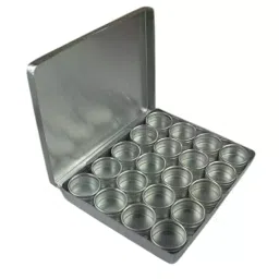 YADAV 20 Pcs Aluminium Jar Set with Glass Lid 32 mm Big Size image 3
