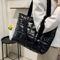 HAUTE SAUCE by Campus Sutra Oversized Structured Shoulder Bag with Quilted-picture-26
