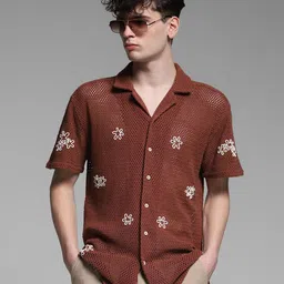 Jack & Jones Men Floral Sheer Casual Shirt-picture-15