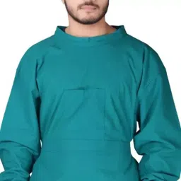 YAYA Cotton Fabric Plain Surgeons Gown Green, YA7302A image 4