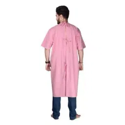 YAYA Polyester and Cotton Plain Patient Gown Pink, YA7304B image 2