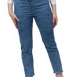 NEUNK Women Comfort Jogger Mid-Rise Drawstring Closure Elasticated Stretchable Jeans-picture-21