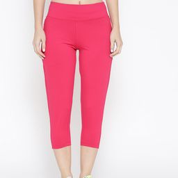 Sweet Dreams Women Pink Solid Three-Fourth Workout Tights-picture-19