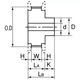 Mitsuboshi Super Torque Timing Pulley S5M B Type 95.49 mm, P60-S5M-0250B image 2