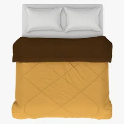home expressions Beige & Brown AC Room 150 GSM Single Bed Comforter image 4