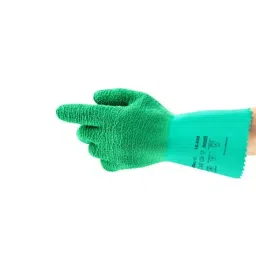 Ansell AlphaTec 16-650 Green Cotton Cut Resistant Natural Rubber Coating Gloves Size 7 Latex, 16650070-picture-12