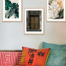 WALLLANE 3 Piece Framed Floral and Botanical Theme Home Decor Wall Art-picture-3