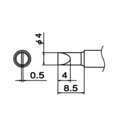 Hakko Soldering Tip T12 Lead Free Solder D Type, T12-D4 (10) (Set of 10) image 2