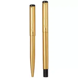 Parker Vector Gold Trim Blue Roller Ball Pen With Wrap Sleeve 9000023636 image 2