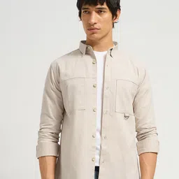 MISCHIEF MONKEY Classic Fit Cargo Cotton Casual Shirt-image-8
