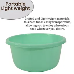 Aura Green 3 piece Solid Plastic Bath Accessories Set image 5