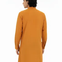 Anouk Rustic Woven Designed Mandarin Collar Straight Kurta image 5