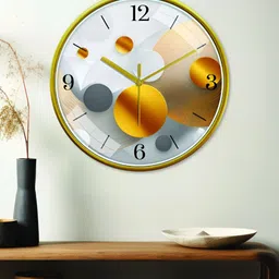 Aura Multicoloured Printed Contemporary Wall Clock image 2