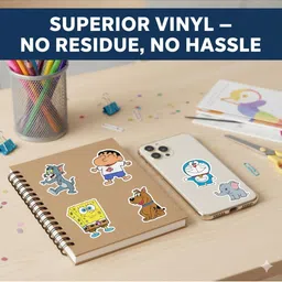 PRINTING DADDY White 53-Pieces Paper Doremon Sticker image 5