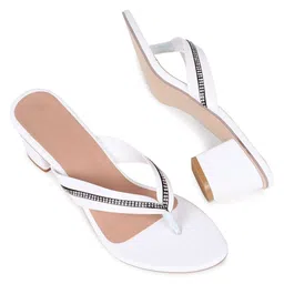 KALINI Embellished PVC Party Block Sandals image 5