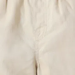 Cherry Crumble By Nitt Hyman Solid Shorts With Side Pockets - Beige image 5