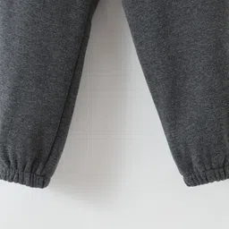 Kookie Kids Full Length Lounge Pants with Vehicle Embroidery- Grey image 4