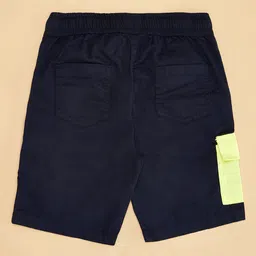 Pantaloons Junior Cotton The Game Is On Text Printed Shorts - Navy Blue image 5