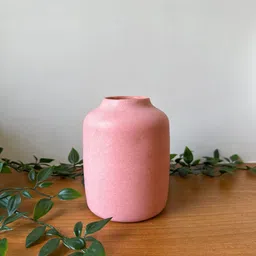 CasaTrunk Pink Ceramic Cylindrical Vase-image-69