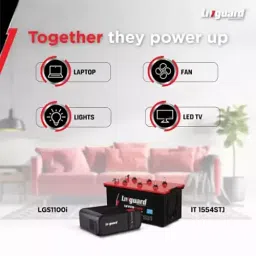 Livguard 900 VA 150 Ah LGS1100i_IT 1554STJ Invertuff Tubular Inverter & Battery Combo image 4