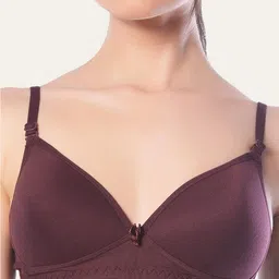 Lady Lyka Medium Coverage Lightly Padded Seamless Cotton T-Shirt Bra image 2