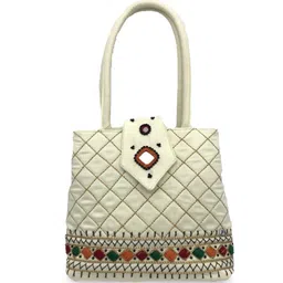 SriShopify Handicrafts Embellished Structured Handheld Bag-picture-34