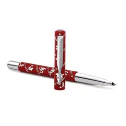 Parker Vector Chrome Trim Blue Roller Ball Pen With Keychain & Refill, 9000030128 image 4