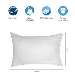SH Creation and Handlooms White Fibre Filled Polyester Sleep Pillow image 5
