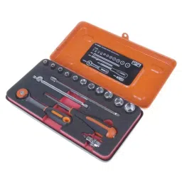 Bahco Standard Socket Set Metric 1/4 inch with Ratchet 6 Point, 6715MGS (Set of 16 Pcs)-picture-12