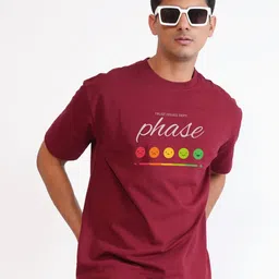 URBAN FLAUNT Men Typography Printed Round Neck Cotton Oversized T-shirt-picture-29