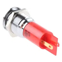 RS PRO Red Panel Mount Indicator , Mounting Hole Size 16 mm, Termination Type Solder Tab, Model No 205707 image 3