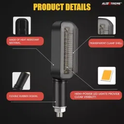 Allextreme Imported Water Style Blinker LED Indicator 5 W Yellow and Red Color for All Bikes, EXNPE01 (Pack of 4) image 5