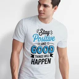 Seekbuylove Men Bio Finish Typography Printed Pure Cotton T-shirt image 2