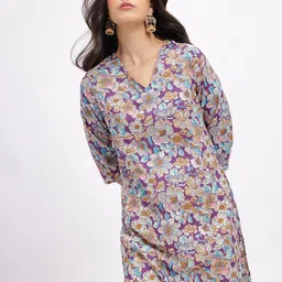 Anouk Rustic Floral Print Kurta image 1