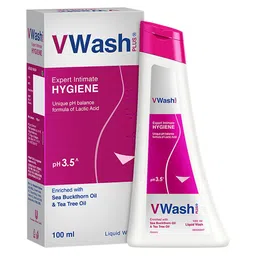 VWash Plus Expert Intimate Hygiene Liquid Wash with Sea Buckthorn Oil - 100ml image 1