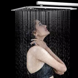 RN Bentley 300x300 mm Square Stainless Steel Silver Wall Mount Overhead Shower Without Arm, RN62010300 image 3