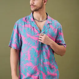 MASCLN SASSAFRAS Men Relaxed Floral Opaque Printed Casual Shirt image 4