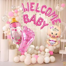 Bubble Trouble Baby Girl Welcome Home Decoration Kit - 44 Pieces-picture-29