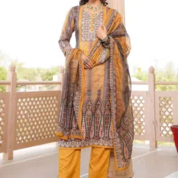 AHIKA Women Ethnic Motifs Printed Regular Kurta with Trousers & With Dupatta-image-99