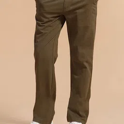 WROGN Men Slim Fit Mid-Rise Flat-Front Chinos Trouser-image-58