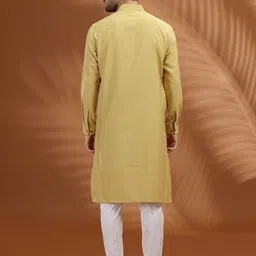 Modi Kurta Men Mandarin Collar Knee Length Regular A-Line Kurtas image 2