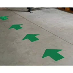 BRADY Floor Marking Tape Arrow Solid White No Legend 3 x 3 inch x 8 mm, 6V553 (Pack of 100) image 2