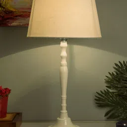 Homesake White Solid mperial Aluminium Handcrafted Table Lamp with Shade-picture-42