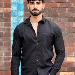 Be Savage Slim Fit Long Sleeves Linen Shirt-image-3