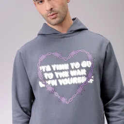 The Indian Garage Co Men Printed Hooded Sweatshirt image 3