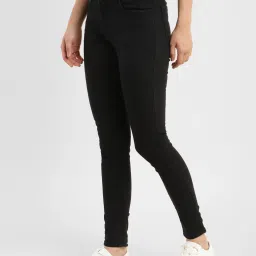 levi's Women's 710 Black Skinny Fit Mid Rise Jeans image 4