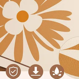 Myntra Elegant Homes 2Pcs Off-White Patterned Waterproof Anti-Slip Table Placemats image 3