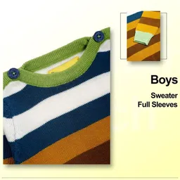 Yellow Apple Boys Striped Pullover image 3